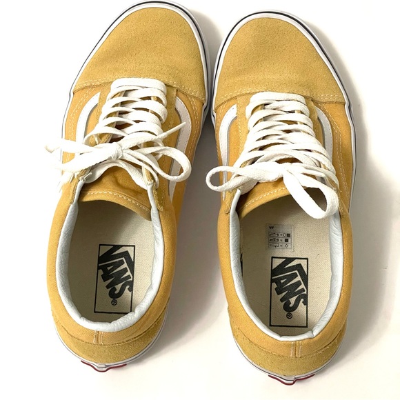 Vans Old Skool Yellow Mustard Canvas Suede Unisex Shoes 7M W 8.5 - Picture 8 of 12